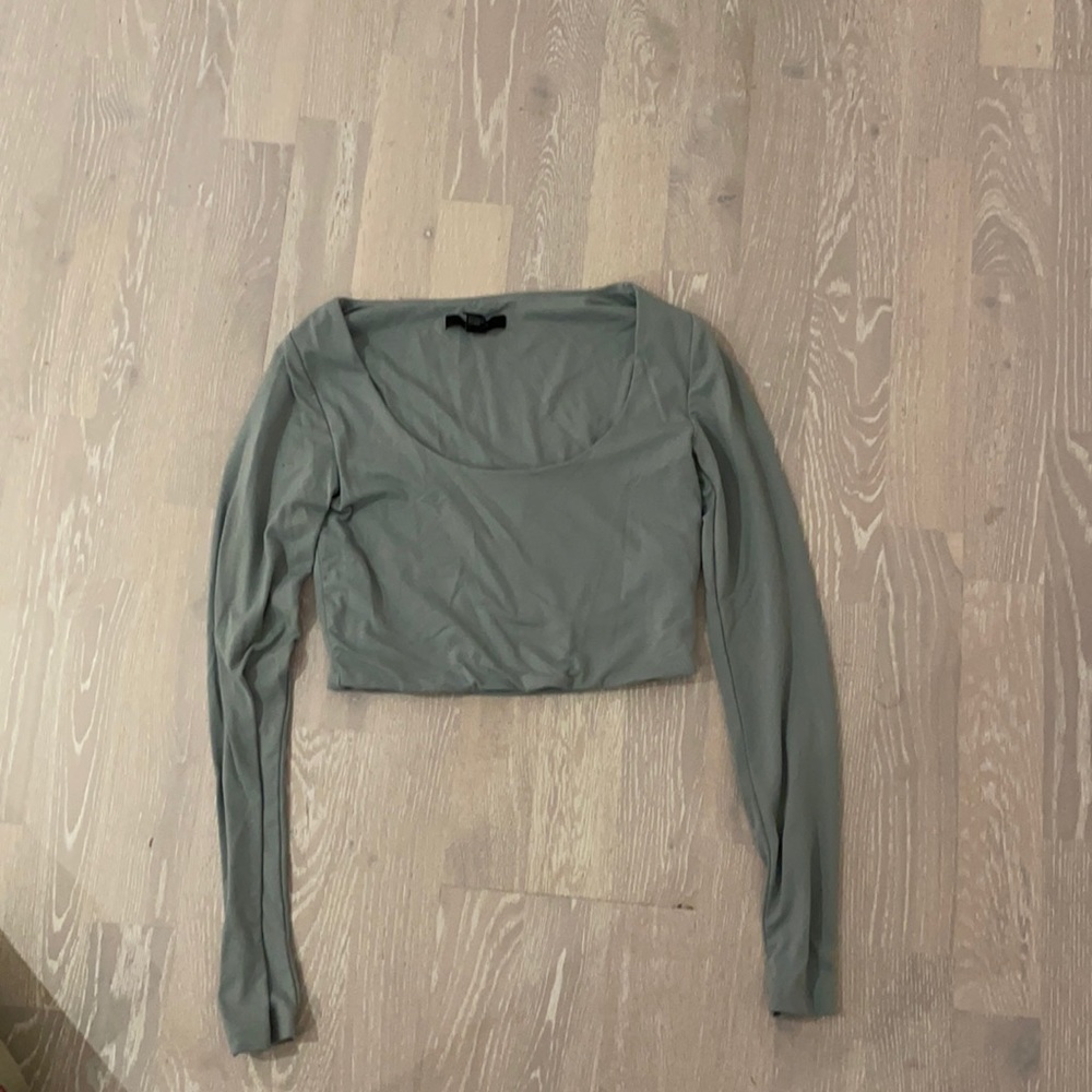 Green tight crop top from Forever21